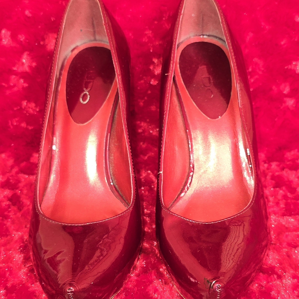 Aldo Red Patent Leather High Heeled Pumps
